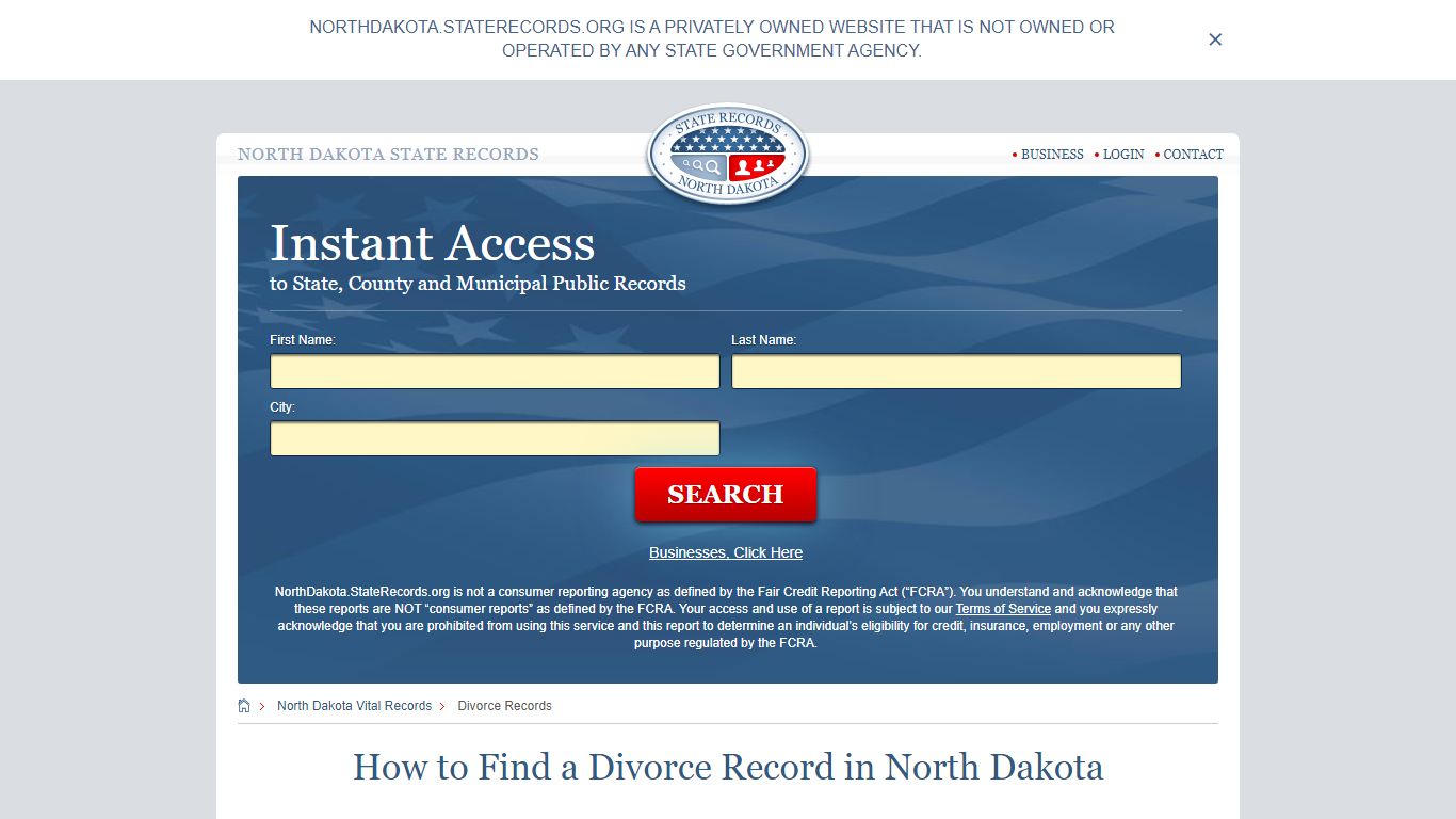 How to Find a Divorce Record in North Dakota